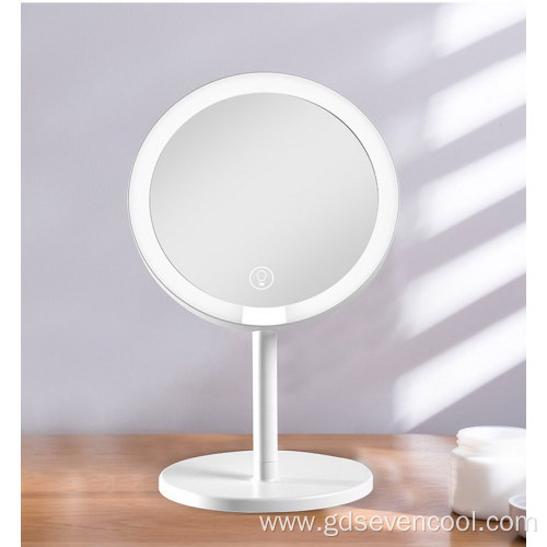 3 Colors Makeup LED Mirror With Storage Base
